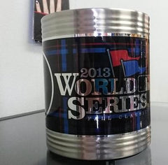 MLB Boston Red Sox World Series 2013 Can Holder with Hi-Def Metallic Graphics - Hockey Cards Plus LLC
