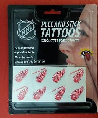 NHL Detroit Red Wings Peel and Stick Tattoos