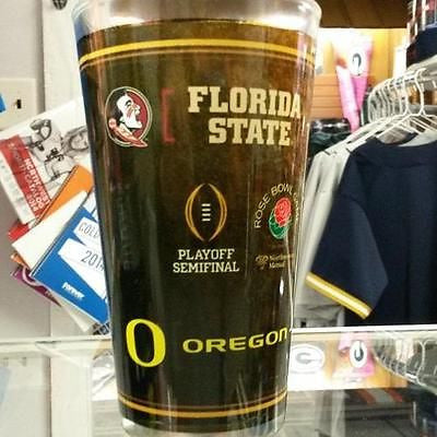 NEW! NCAA 2015 College Football Inaugural Playoff Dueling 16oz Sublimated Glass
