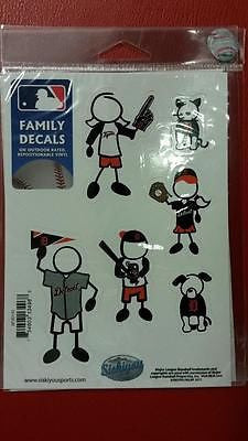 MLB Detroit Tigers Family Decal Small  5" X 7"