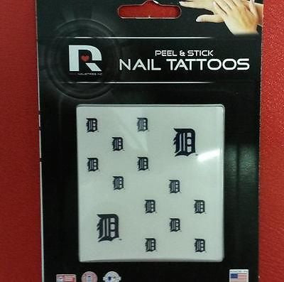 MLB Detroit Tigers Face & Fingernail Tattoos