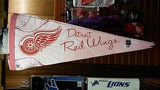 NHL Detroit Red Wings Pink Premium Pennant 12" x 30" - Hockey Cards Plus LLC
