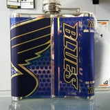 NHL St. Louis Blues 6 oz Hip Flask with 360 Wrap - Hockey Cards Plus LLC
 - 2