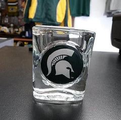 NCAA  Michigan State Spartans 2oz Logo Shot Glass - Hockey Cards Plus LLC