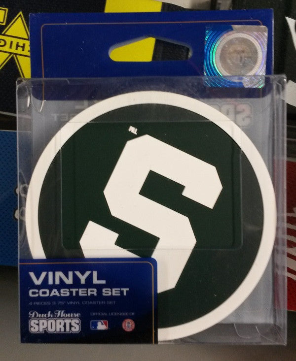 NCAA Michigan State Spartans 4 Pack Vinyl Coaster Set