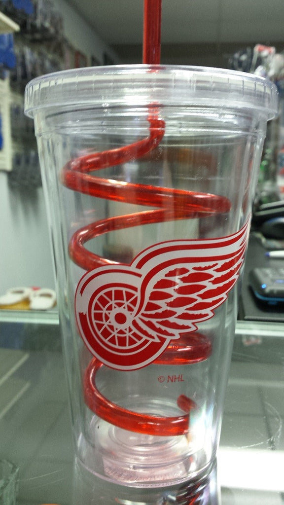 NHL Detroit Red Wings 18oz Tumbler with Swirl Straw