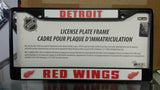 NHL Detroit Red Wings Black Chrome License Plate Frame