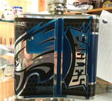 NFL Philadelphia Eagles 6oz Stainless Steel Flask with 360 Wrap - Hockey Cards Plus LLC
 - 2