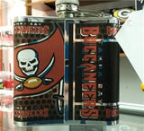 NFL Tampa Bay Buccaneers 6oz Stainless Steel Flask with 360 Wrap - Hockey Cards Plus LLC
 - 2