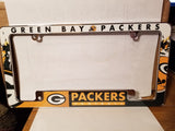 NFL Green Bay Packers All Over Chrome License Plate Frame