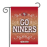 NFL San Francisco 49ers "Go Niners" Garden Flag  13"  X  18"