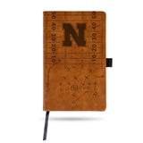 NCAA Nebraska Cornhuskers Laser Engraved Leather Notebook - Brown