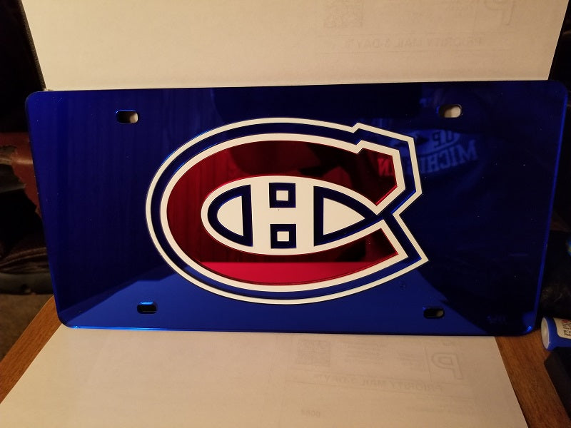 NHL Montreal Canadiens Laser License Plate Tag - Blue