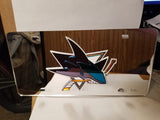 NHL San Jose Sharks Laser License Plate Tag - Silver