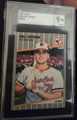 1989 Fleer Billy Ripken FF Error Card #616a SGC 9