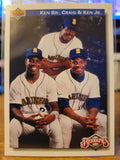 1992 Upper Deck #85 Griffey Sr. / Craig Griffey / Griffey Jr.  Gold Hologram