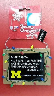 NCAA Michigan Wolverines Resin Chalkboard Sign Ornament