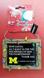 NCAA Michigan Wolverines Resin Chalkboard Sign Ornament - Hockey Cards Plus LLC
