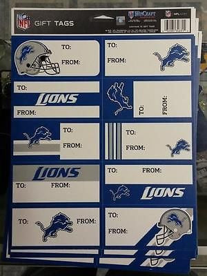 NFL Detroit Lions Gift Tags