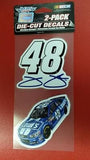 NASCAR Jimmie Johnson Perfect Cut Decal Set Of Two 4" x 4" - Hockey Cards Plus LLC
