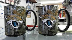NFL Jacksonville Jaguars 2 pc 15oz RealTree Camouflage Coffee Mug with Team Logo - Hockey Cards Plus LLC
