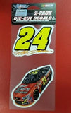 NASCAR Jeff Gordon Perfect Cut Decal Set Of Two 4" x 4" - Hockey Cards Plus LLC
