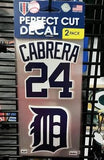 MLB Detroit Tigers Miguel Cabrera Perfect Cut Decal 4" x 8" Sheet    w/ 2 Decals - Hockey Cards Plus LLC
