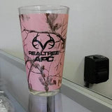 RealTree Camouflage 16oz Pink Sublimated Pint Glass - Hockey Cards Plus LLC
