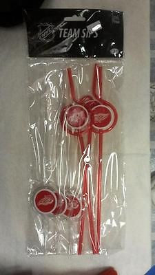 NHL Detroit Red Wings Team Sipper Straws
