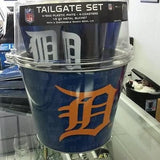 MLB Detroit Tigers Tailgate / Picnic Bucket Set - Hockey Cards Plus LLC
