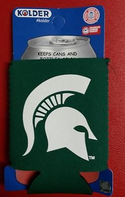 NCAA Michigan State Spartans Green Neoprene Can Holder / Can Coozie - Hockey Cards Plus LLC

