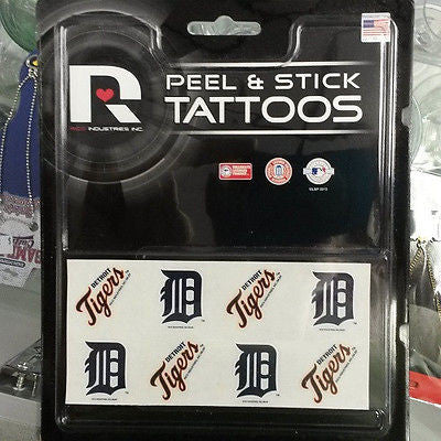 MLB Detroit Tigers Peel and Stick Tattoos - Hockey Cards Plus LLC
