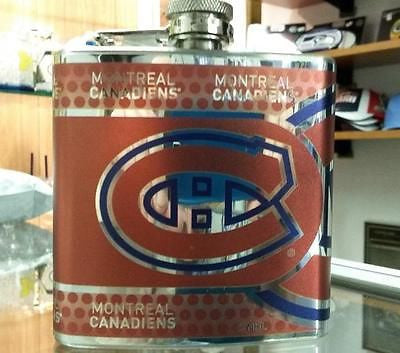 NHL Montreal Canadiens 6 oz Hip Flask with Hi-Def Metallic Wrap