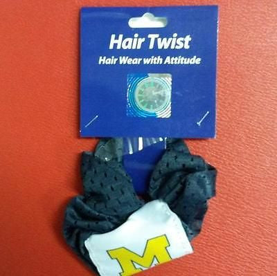 NCAA Michigan Wolverines Hair Twist / Ponytail Holder - Hockey Cards Plus LLC
