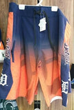 MLB Licensed Detroit Tigers Gradient Board Shorts / Swimsuit - Hockey Cards Plus LLC
 - 1