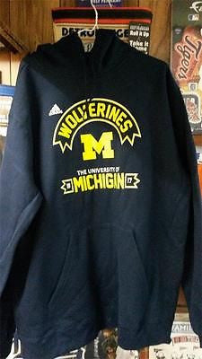 NCAA Michigan Wolverines Navy Blue Adidas Hoodie