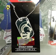 NCAA Licensed Michigan State Spartans Dog Tag Necklace - Hockey Cards Plus LLC
