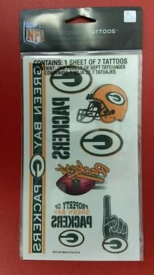 NFL Licensed Green Bay Packers Tattoo Sheet
