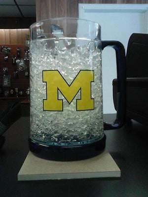 NCAA Michigan Wolverines 16oz Crystal Freezer Mug - Hockey Cards Plus LLC
