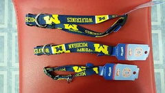 NCAA Licensed Michigan Wolverines Dog Collar - Hockey Cards Plus LLC
 - 1
