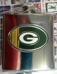 NFL Green Bay Packers  6oz Stainless Steel Hip Flask - Hockey Cards Plus LLC

