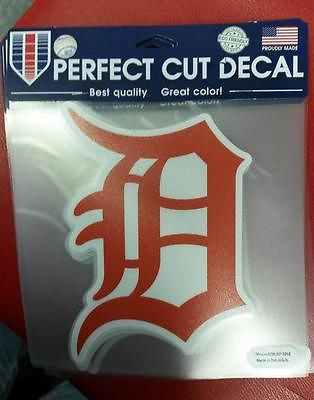 MLB Detroit Tigers Orange Perfect Cut Color Decal 8" X 8" - Hockey Cards Plus LLC

