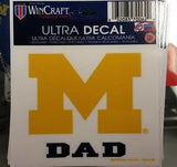 NCAA Michigan Wolverines - Dad - Multi-Use Decal 3" x 4" - Hockey Cards Plus LLC
