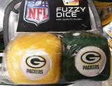 NFL Green Bay Packers 3"  Fuzzy  Dice - Hockey Cards Plus LLC
