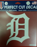 MLB Detroit Tigers White Perfect Cut Color Decal 6" X 7"