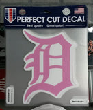 MLB Detroit Tigers Pink BCA Perfect Cut Color Decal 8" X 8"