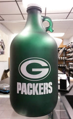NFL Green Bay Packers 64oz Color Frosted Collectible Growler with Team Logo - Hockey Cards Plus LLC
