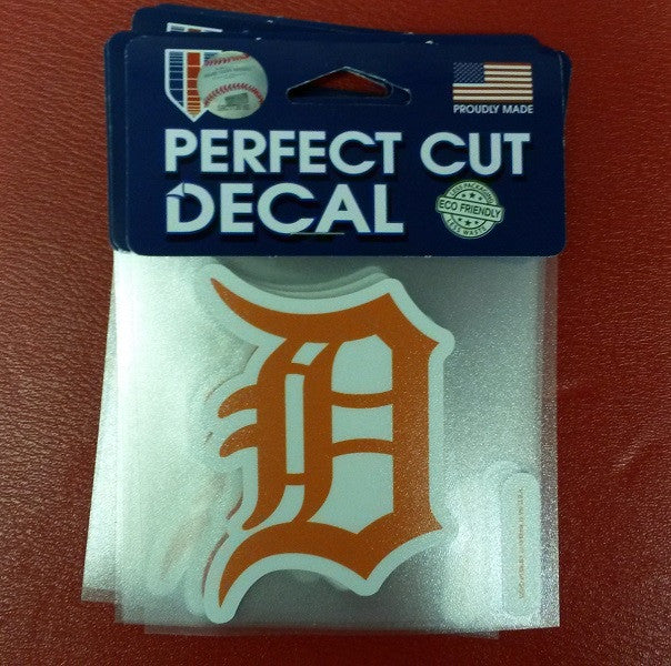 MLB Detroit Tigers Orange Perfect Cut Color Decal 4" x 4"