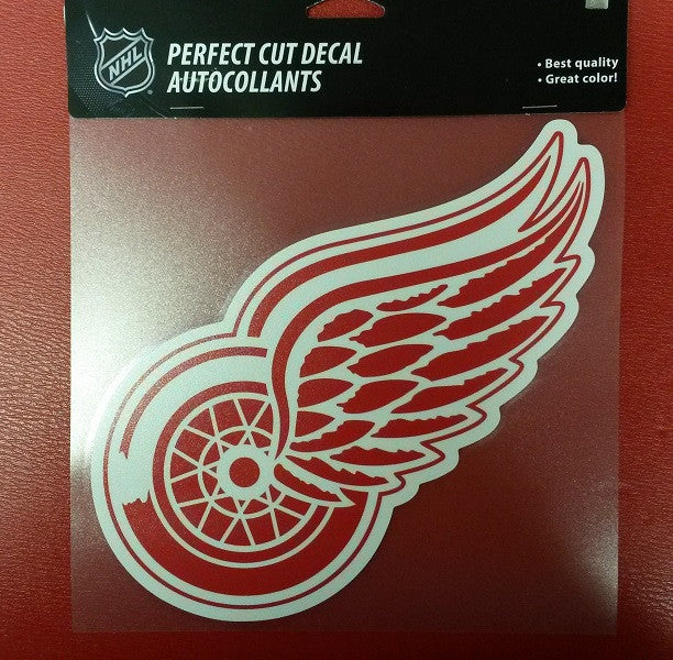 NHL Detroit Red Wings Perfect Cut Color Decal 8" X 8"