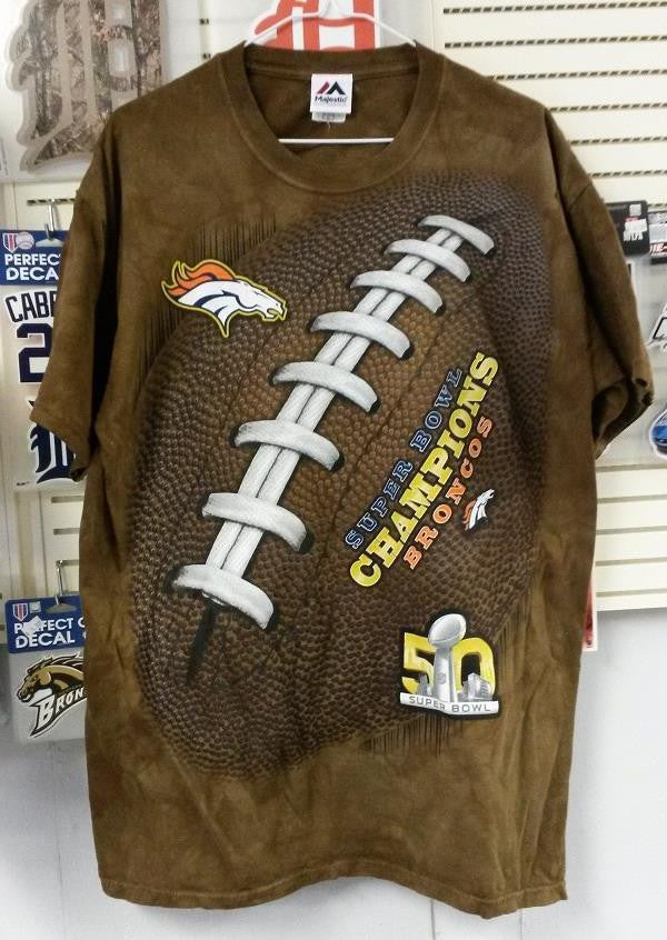 NFL Denver Broncos Super Bowl Champion 3D-Style Kickoff Tie-Dye T-Shirt